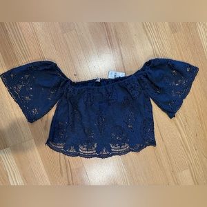 Fashion Nova Crochet Off Shoulder Top